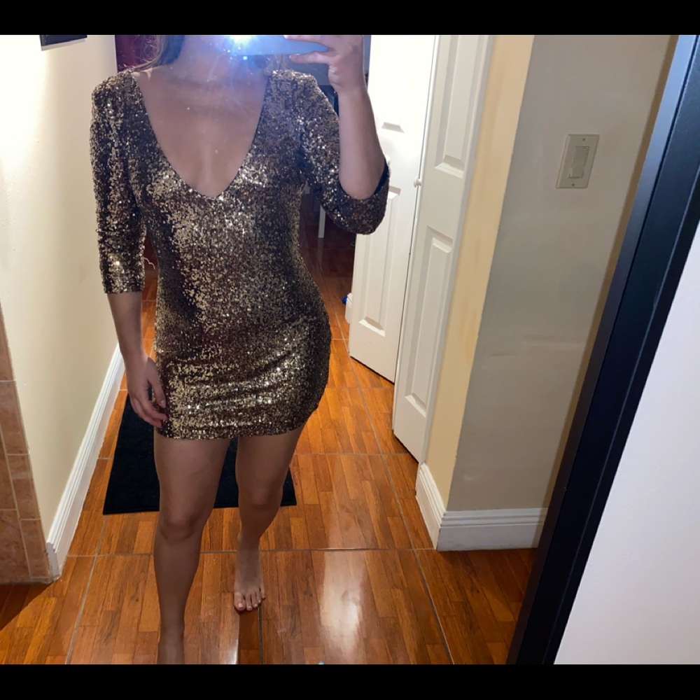 Gold dress